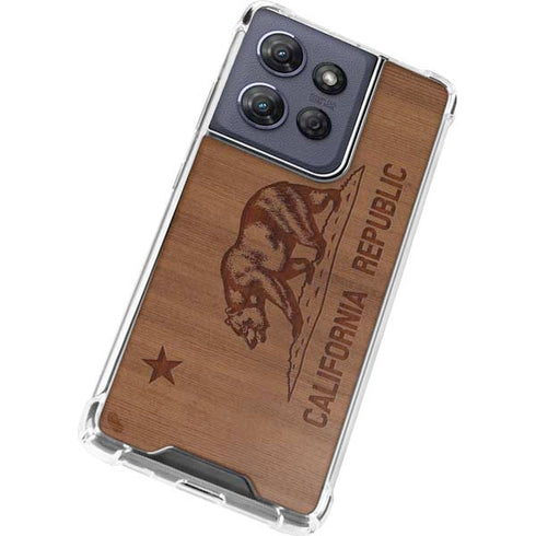 California Wood Flag Moto G Play 5G (2025) Clear Case